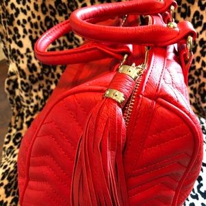 New - Large Red Satchel Bag